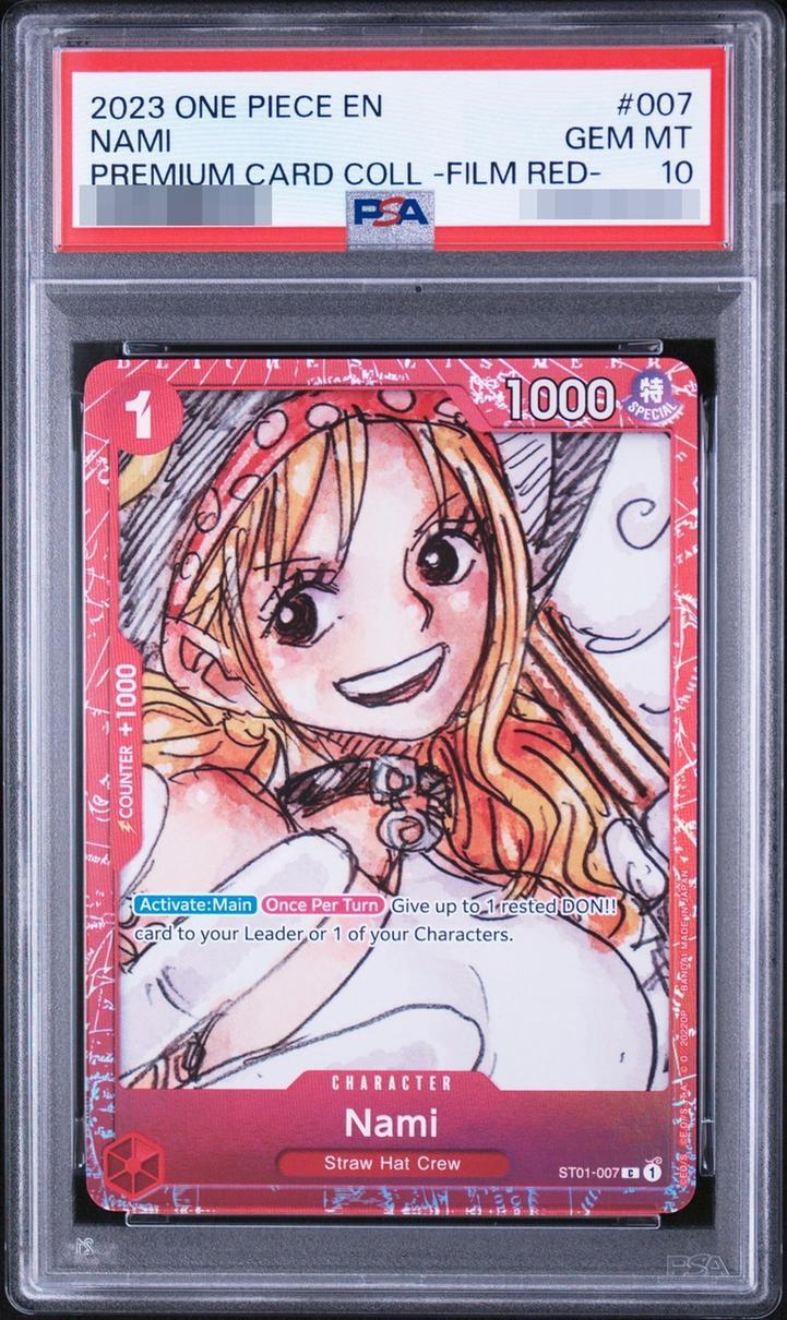 【PSA10鑑定済】【英語版】ナミ(foil/赤枠/漫画絵)【C】{ST01-007}《-》{ST01-007}