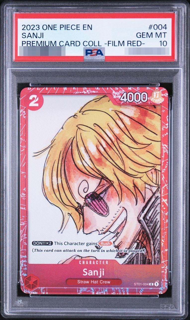 【PSA10鑑定済】【英語版】サンジ(foil/赤枠/漫画絵)【C】{ST01-004}《-》{ST01-004}
