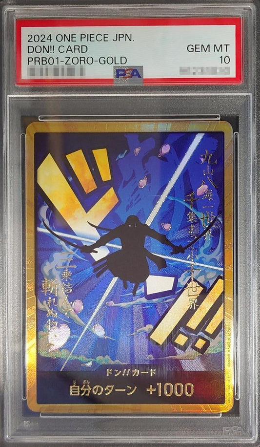 【PSA10鑑定済】ドン!!カード(金枠/ゾロ)《-》{-}