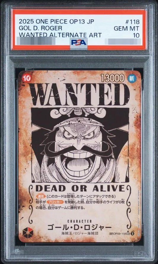 【PSA10鑑定済】ゴール・D・ロジャー（手配書）《-》{OP09-118}