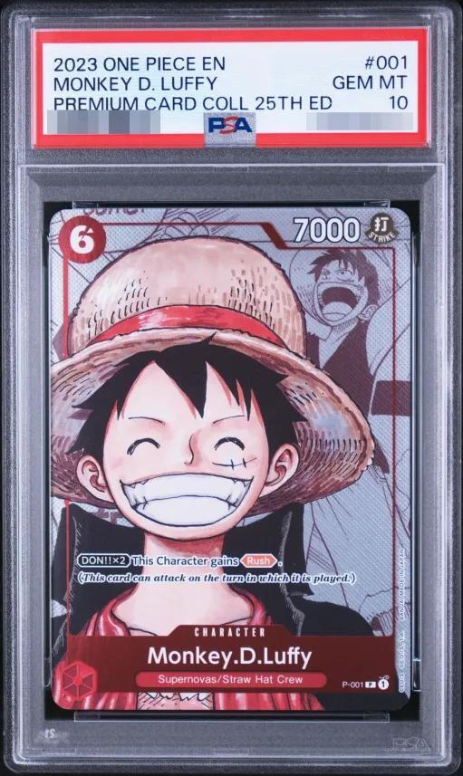 【PSA10鑑定済】【英語版】モンキー・D・ルフィ(漫画背景)【P】{P-001}《-》{P-001}