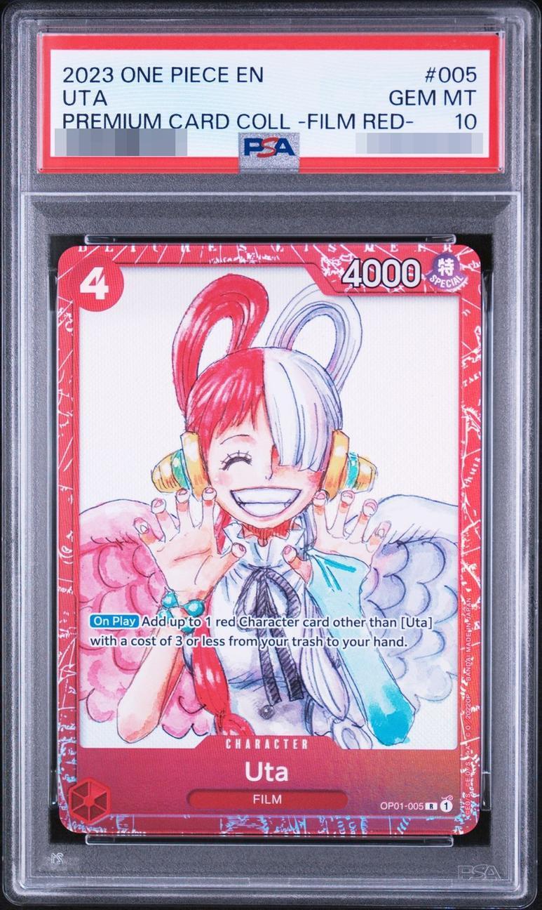 【PSA10鑑定済】【英語版】ウタ(foil/赤枠/漫画絵)【R】{OP01-005}《-》{OP01-005}