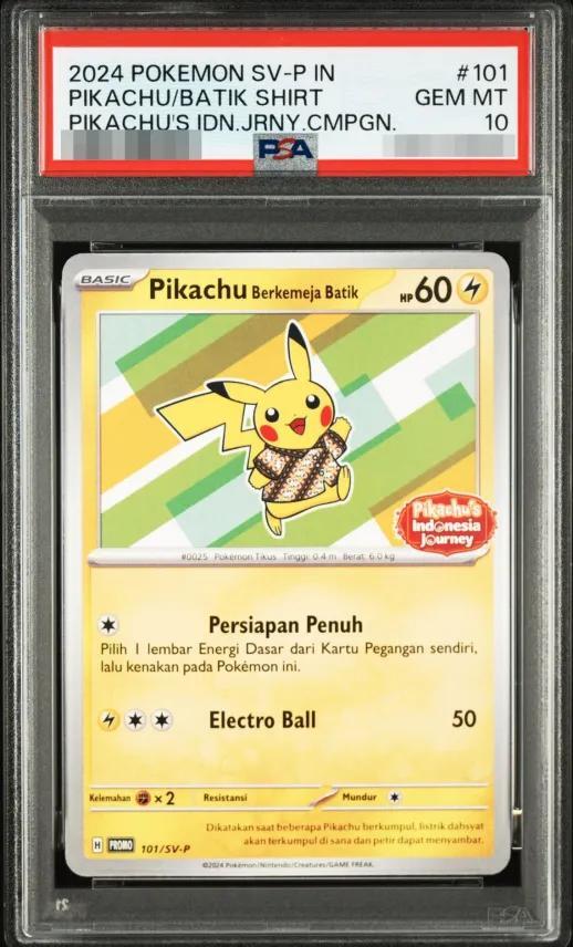 【PSA10鑑定済】バティックシャツのピカチュウ(未開封/ピカチュウ柄緑)《P》{101/SV-P}[-]