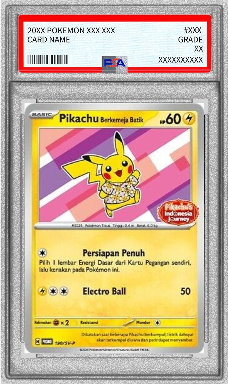 【PSA10鑑定済】バティックシャツのピカチュウ(ピカチュウ柄)《-》{190/SV-P}[-]