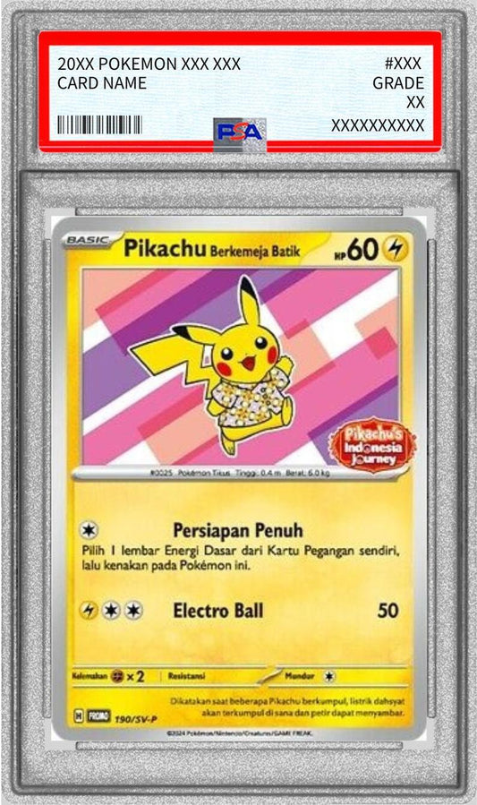 【PSA10鑑定済】バティックシャツのピカチュウ(ピカチュウ柄)《-》{190/SV-P}[-]