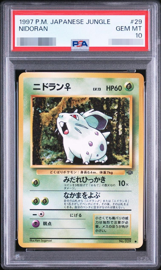 【PSA10鑑定済】ニドラン♀ LV.13 No.029 〔旧裏〕《-》{旧裏}[-]